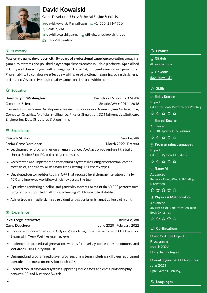 Chikorita resume template