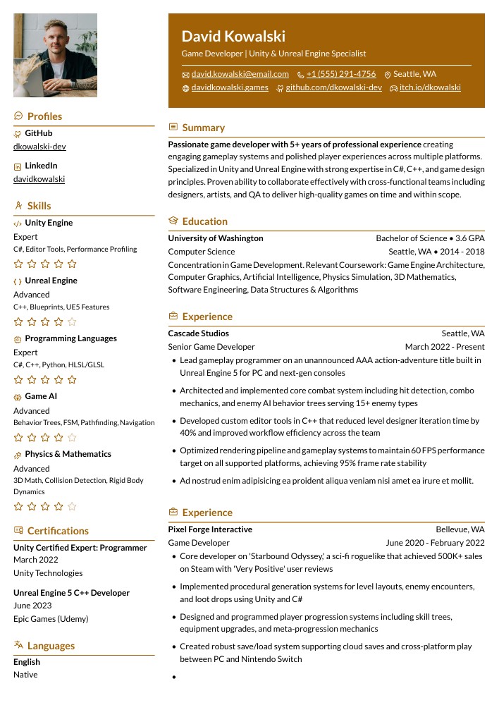 Pikachu resume template