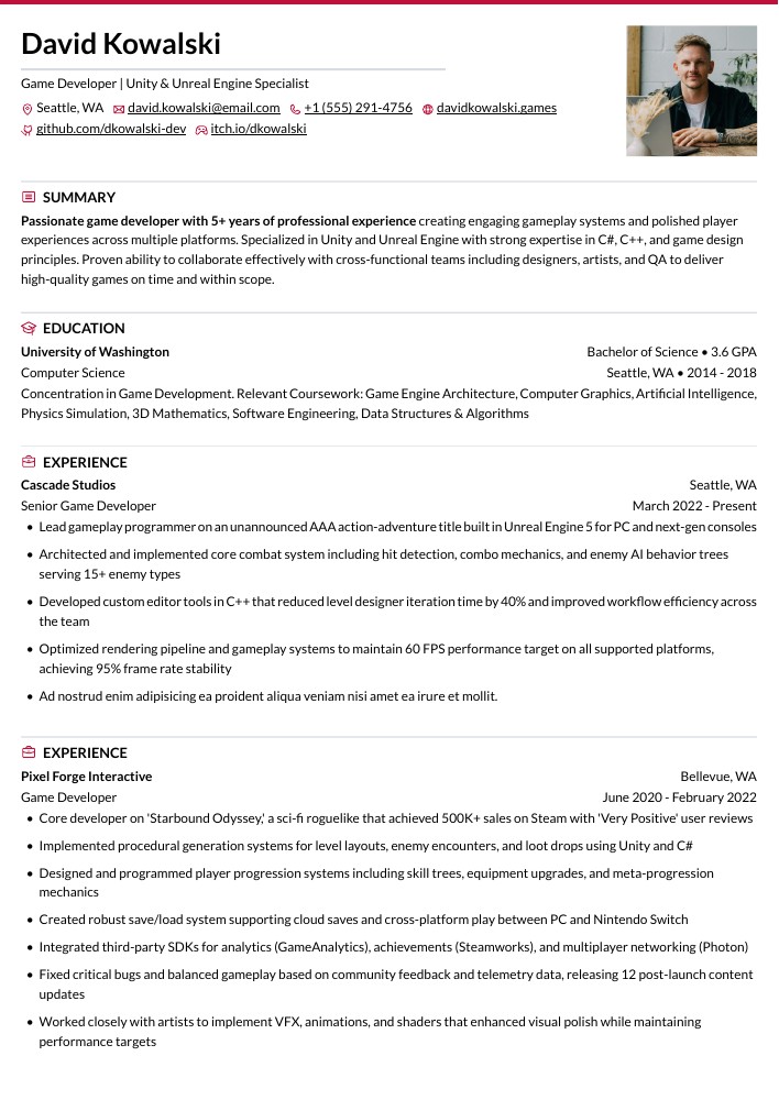 Scizor resume template